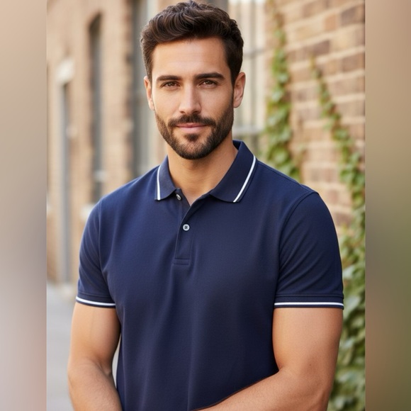 La Bottega Other - La Bottega Abbigliamento Polo‎ Shirt Mens L Navy Blue Italy Golf Nautical Preppy